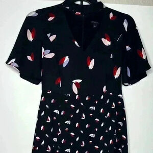 Ann Taylor cut out dress navy blue Size 4